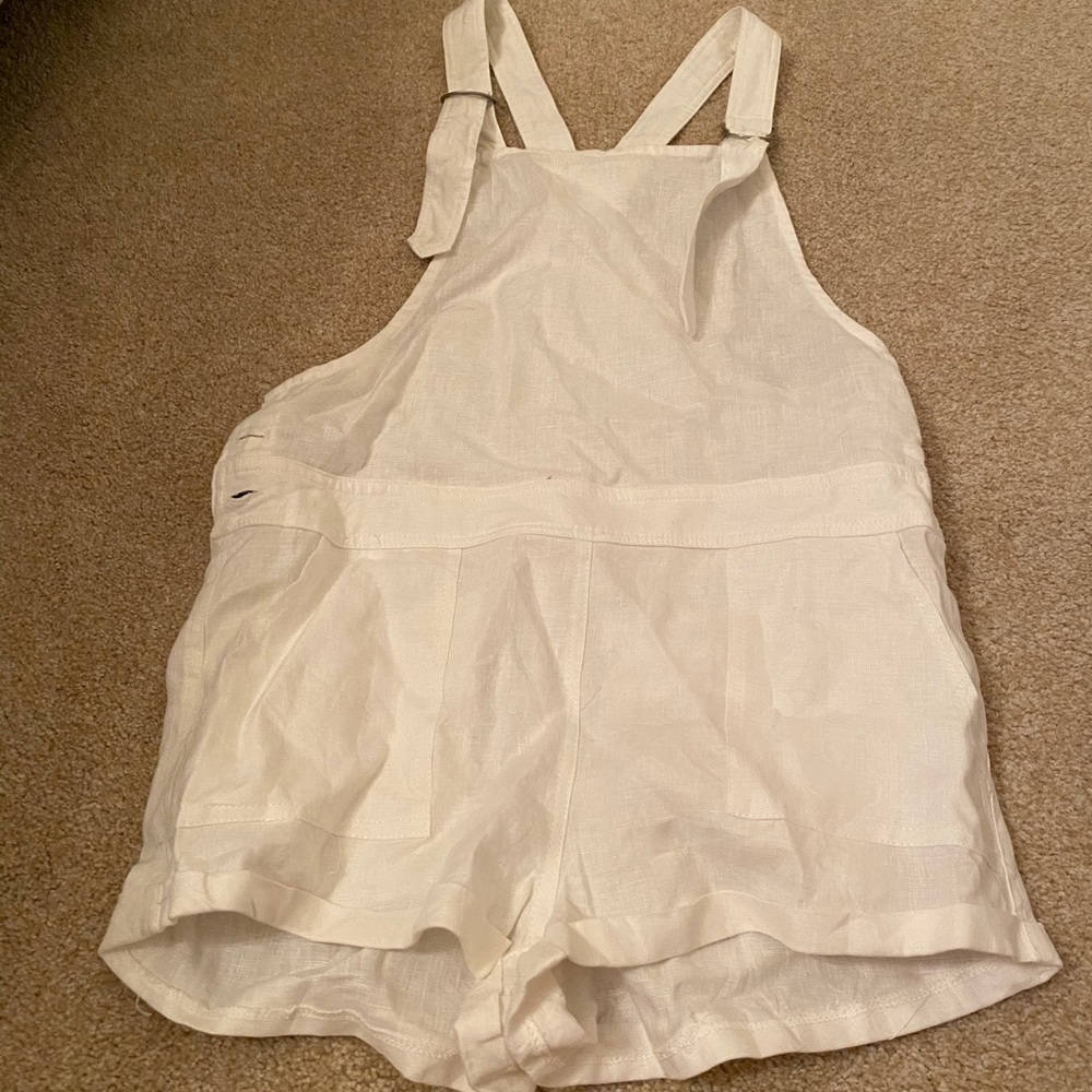 White linen romper